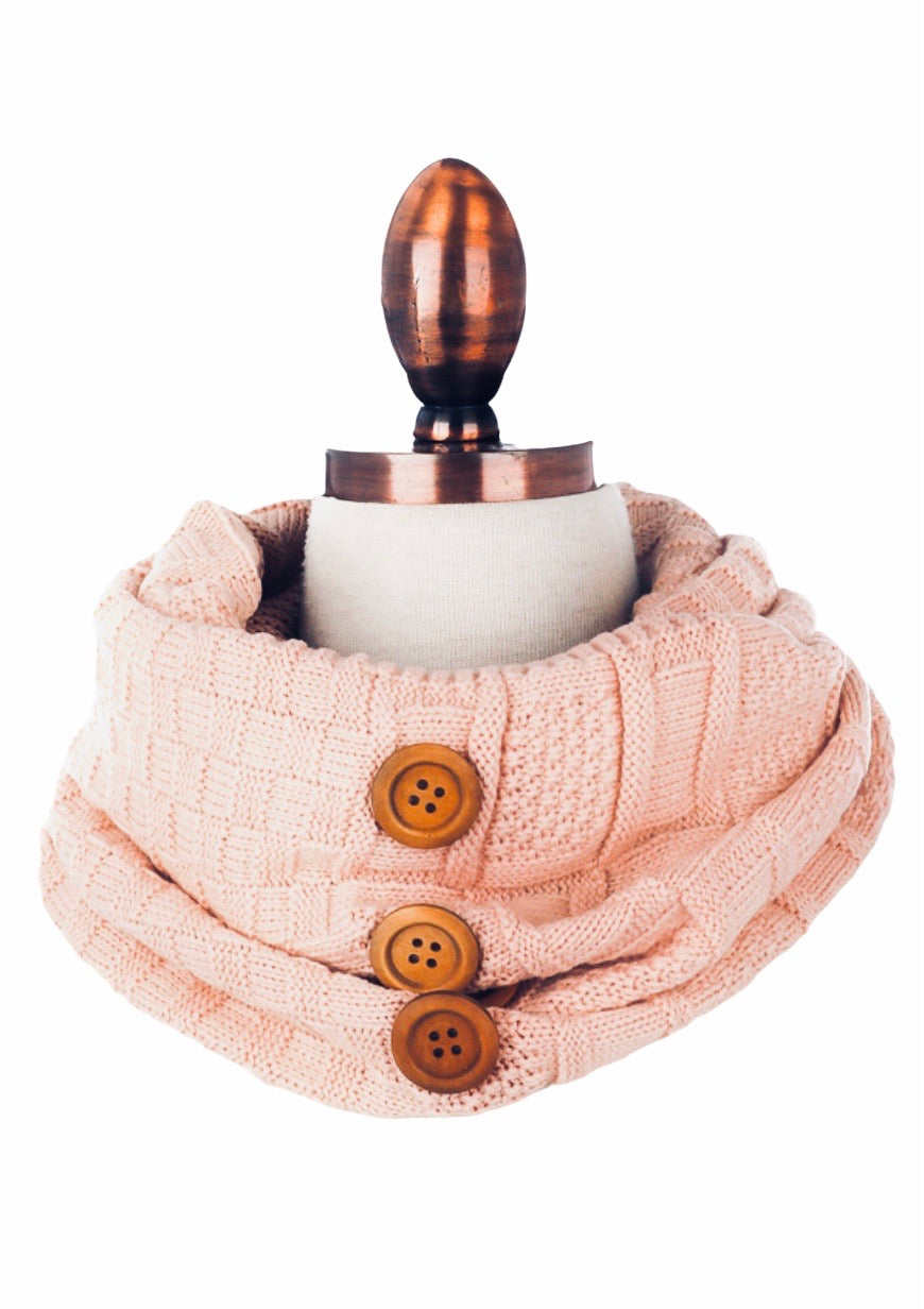 Button Accent Infinity Scarf